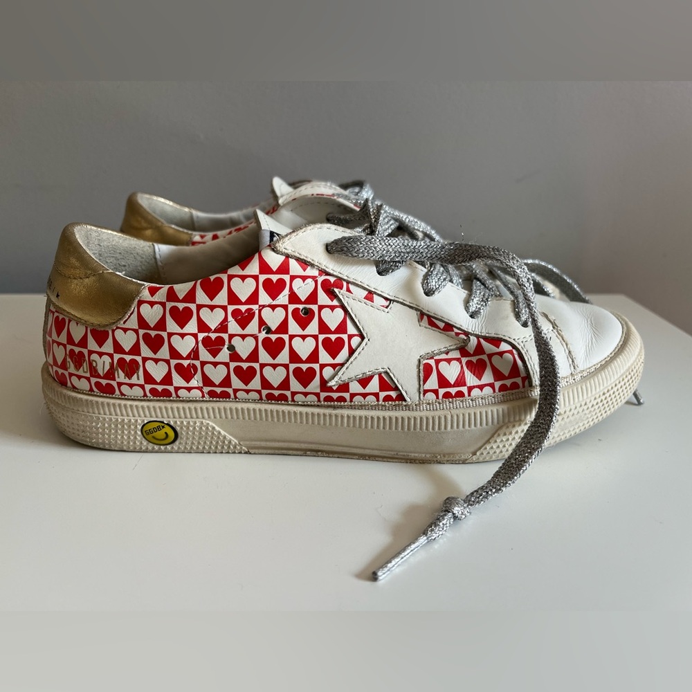 Golden Goose Kids' Heart Sneakers 34